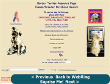 Tablet Screenshot of borderterriers.packwebs.net